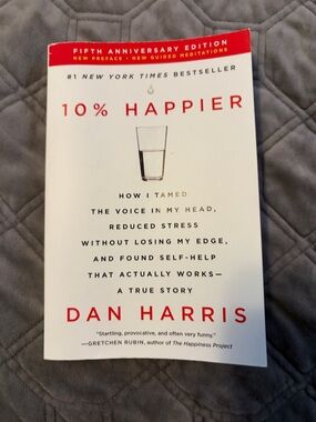 10% Happier by Dan Harris - White & Red Paperback